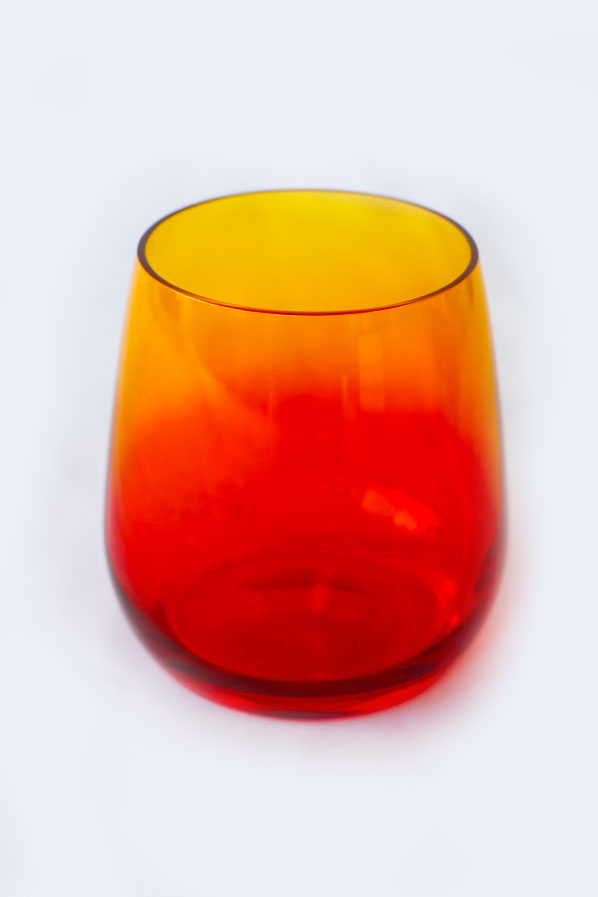 VASO CRISTAL MURANO AMARILLO