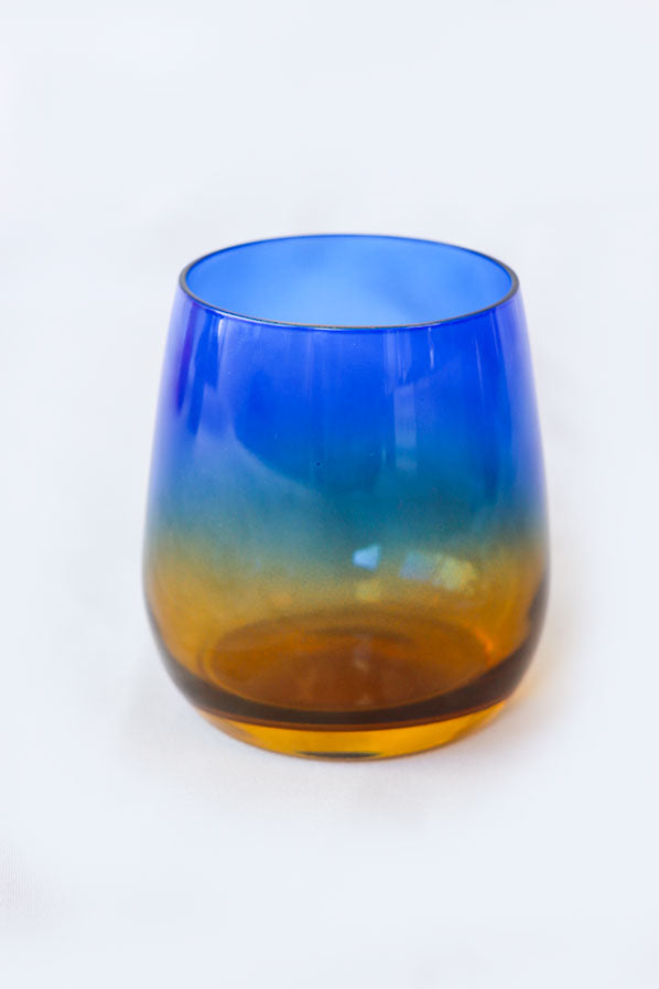 VASO CRISTAL MURANO AZUL