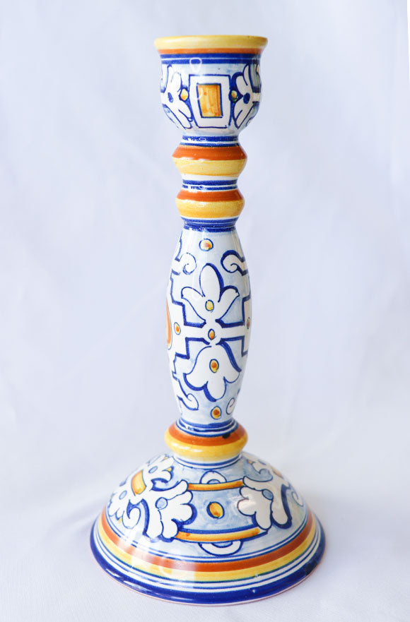 Candelabro mosaico azul