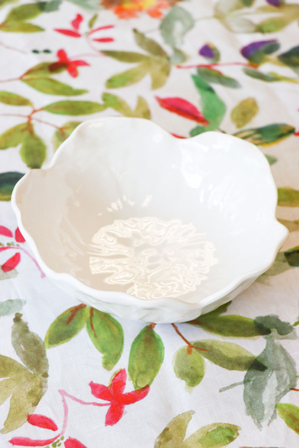 Bowl White Foliage