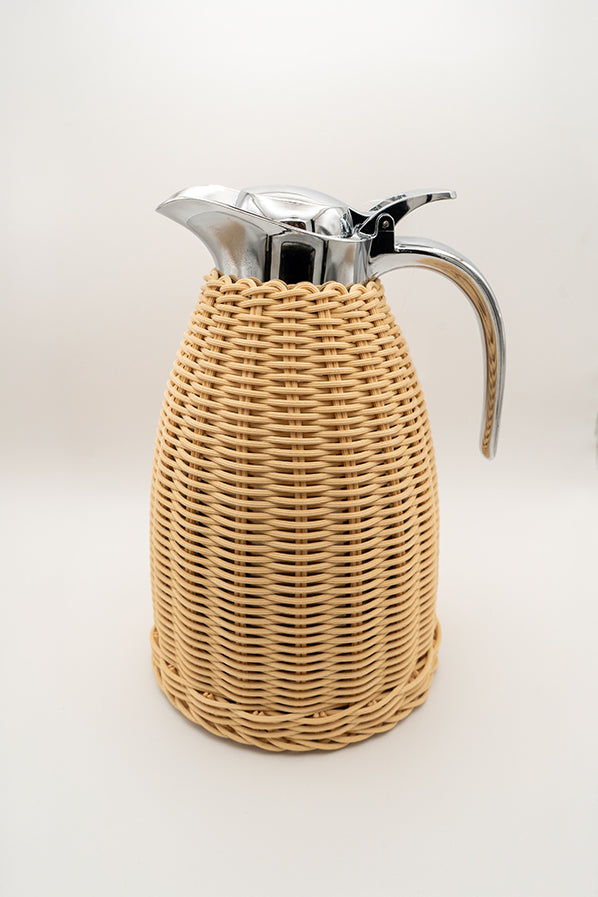 Jarra termo ratán beige