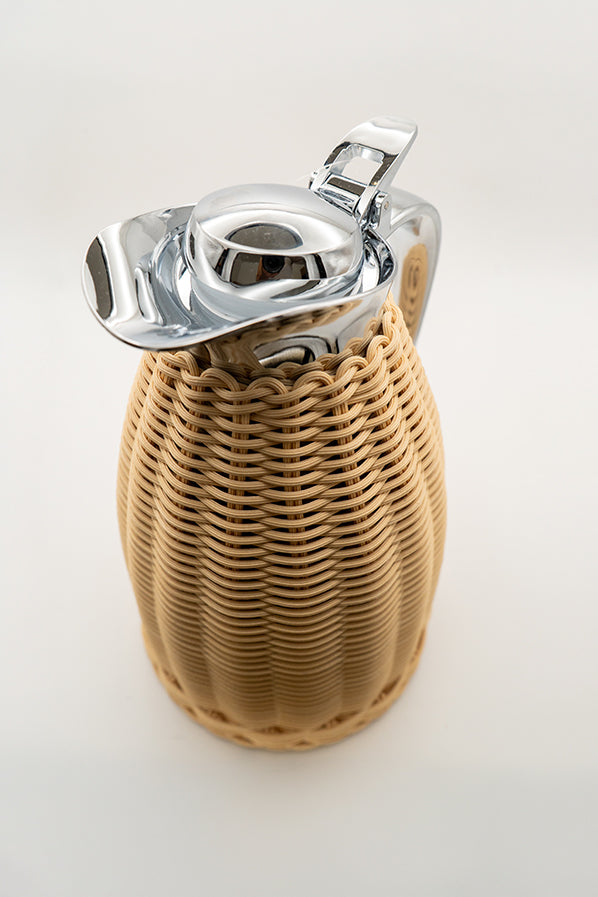 Jarra termo ratán beige