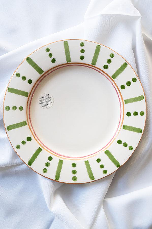PLATO LLANO RAYAS VERDES