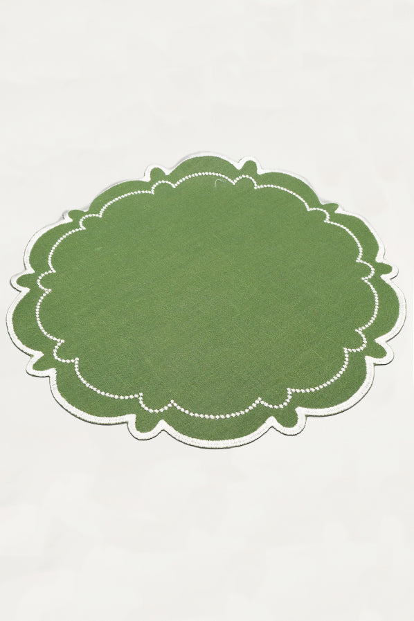 Individual redondo verde