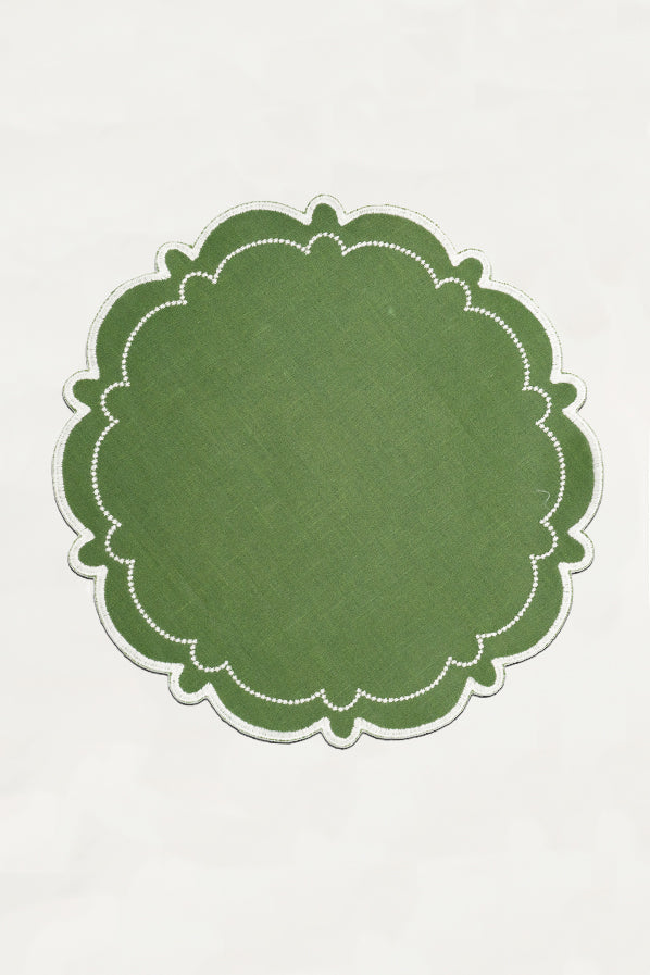 Individual redondo verde