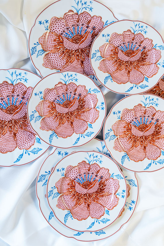 Set 4 platos llanos Manila