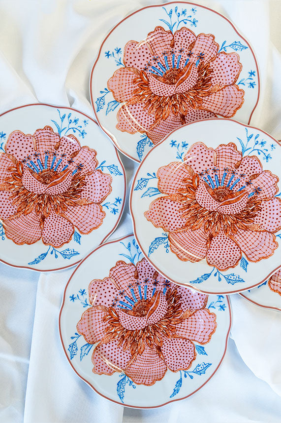 Set 4 platos postre Manila