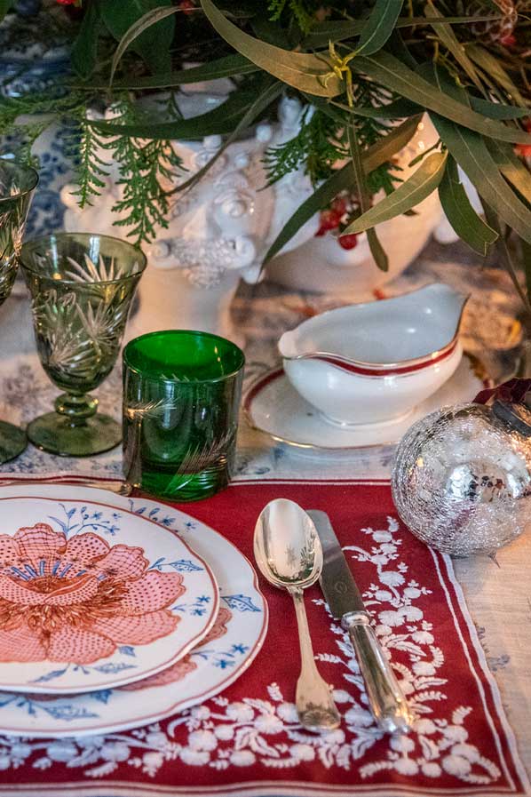 Individual Navidad Rojo