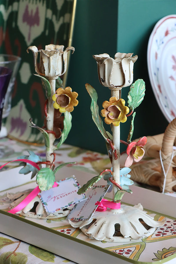 SET CANDELABROS DE HIERRO