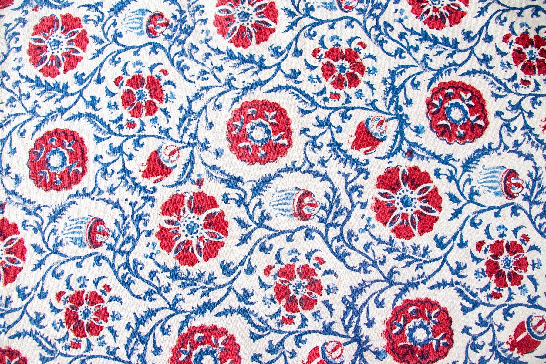 Mantel mosaico rojo - azul