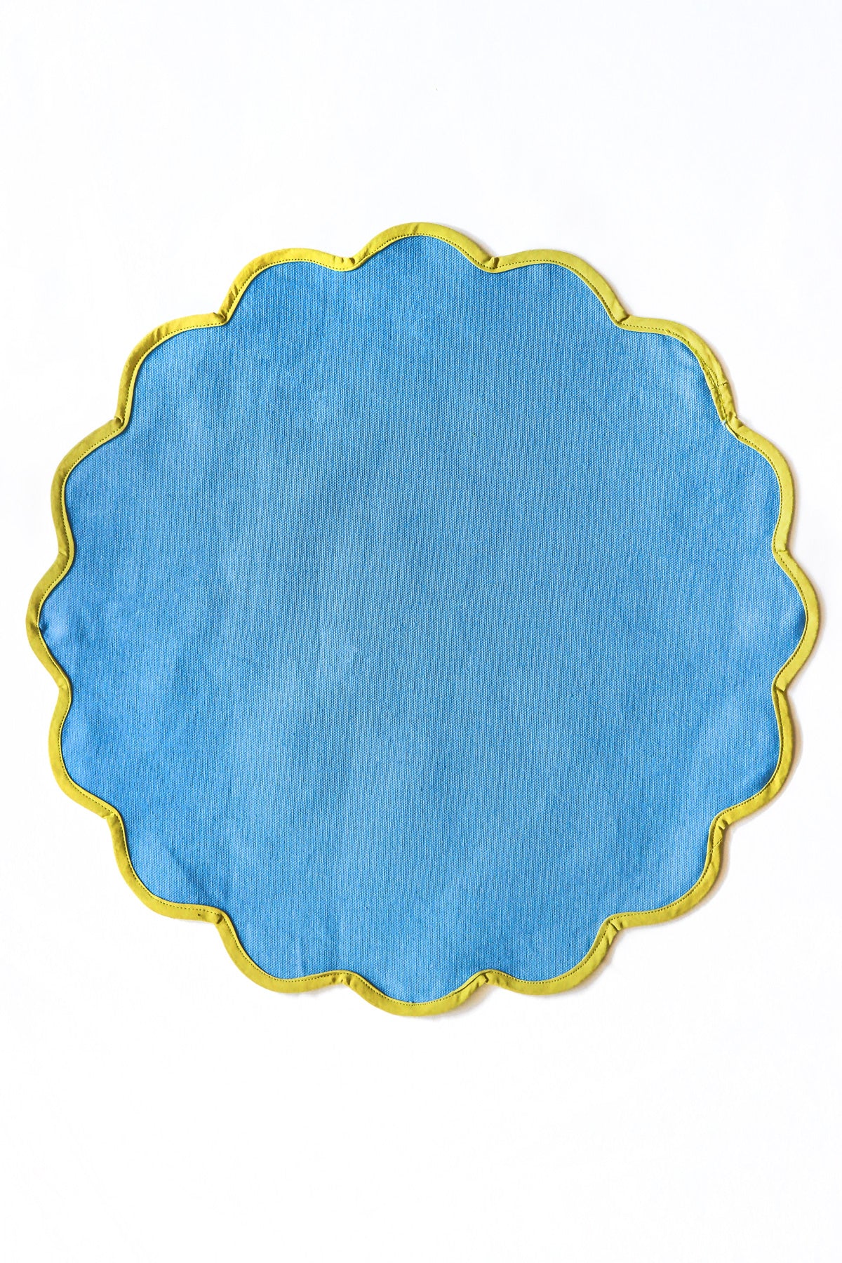 Individual flor azul